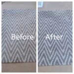 Rug renewed with dry carpet cleaning