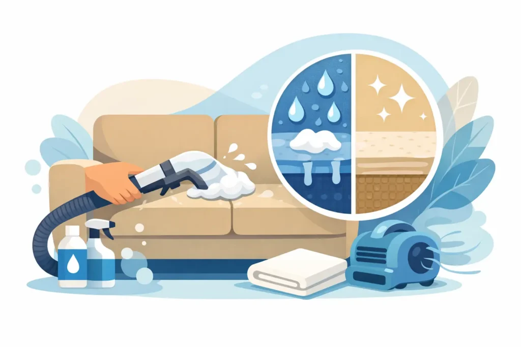 Low Moisture Upholstery Cleaning Explained