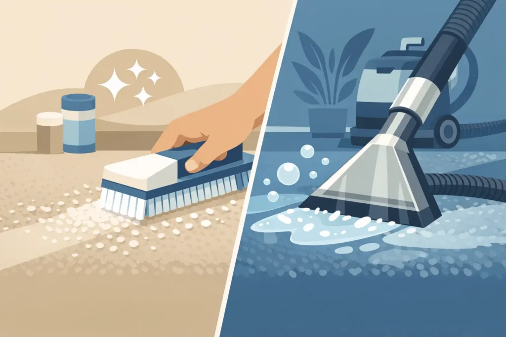 Dry Carpet Cleaning vs Wet Extraction