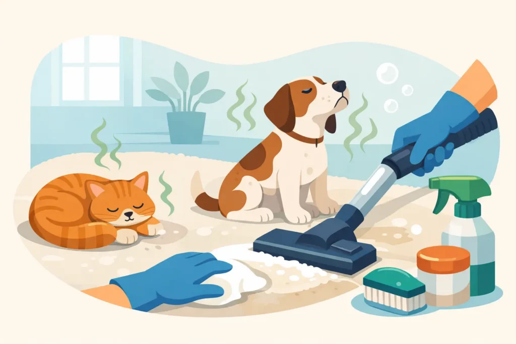 How to Remove Pet Odours from Carpet